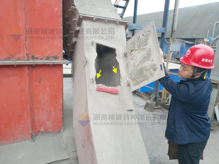 1066vip威尼斯官网特瓷牌耐磨陶瓷内衬下料溜槽